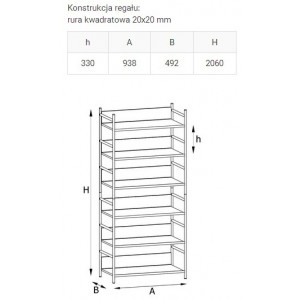 Regał typu 500 OR3 Regał typu 500 OR3