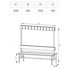 Wieszak szatniowy podwójny OW II