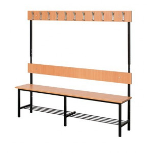 Wieszak szatniowy pojedynczy OW I z półką i regulowaną wysokością 