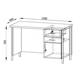 Stół demostracyjny z listwą zasilającą