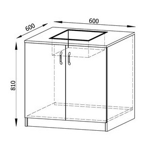 Szafka wodna z blatem HPL