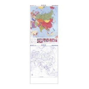 Azja-mapa polityczna/konturowa 