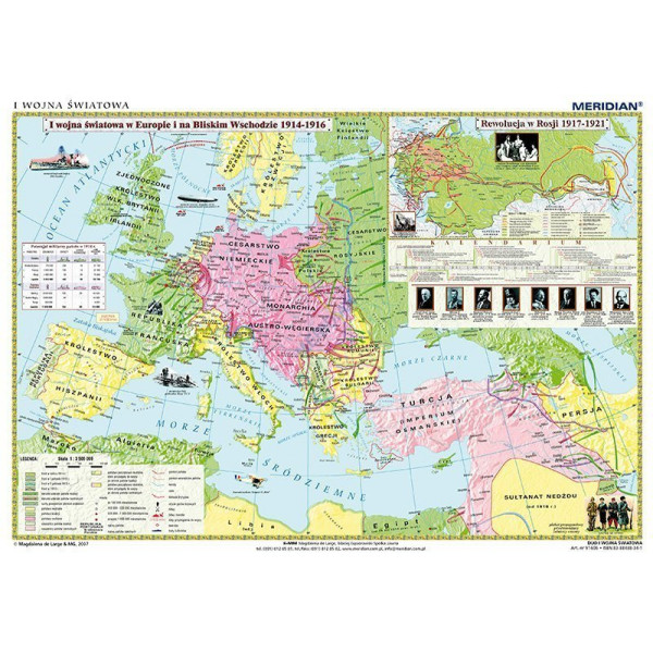 Mapa DUO I Wojna Światowa 1914-1916 / 1917-1918