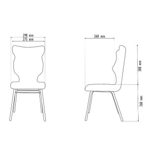 Krzesło szkolne Clasic Soft - rozmiar 1 (93-116 cm)