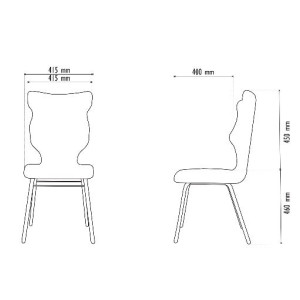 Krzesło szkolne Clasic Soft - rozmiar 6 (159-188 cm)