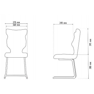 Krzesło szkolne C Line - rozmiar 4 (133-159 cm)