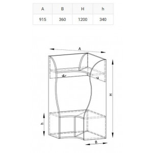 Wieszak przedszkolny narożny