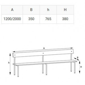 Ławkeczka przedszk. 120 z opar OK8