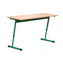 Stół szkolny rgeulowany TEZET, 2-ososbowy, reg.4-6