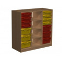 Regał przedszkolny z pojemnikami Primo 124 