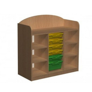 Regał przedszkolny z pojemnikami Primo 166 Regał przedszkolny z pojemnikami Primo 166