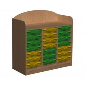 Regał przedszkolny z pojemnikami Primo 167 Regał przedszkolny z pojemnikami Primo 167