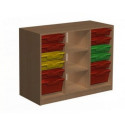 Regał przedszkolny z pojemnikami Primo 93