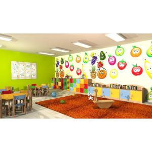 Regał przedszkolny z pojemnikami Primo 166 Regał przedszkolny z pojemnikami Primo 166