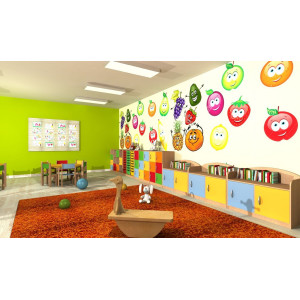 Regał przedszkolny z pojemnikami Primo 167 Regał przedszkolny z pojemnikami Primo 167