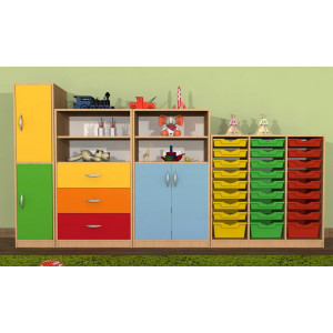 Szafka przedszkolna z pojemnikami Primo 199