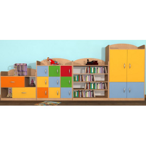 Szafka przedszkolna ze schowkami Primo 146