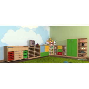 Szafka przedszkolna ze schowkami Primo 192