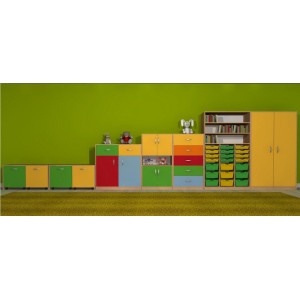 Szafka przedszkolna ze schowkami Primo 193