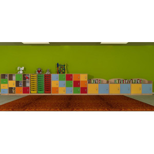 Szafka przedszkolna ze schowkami Primo 162