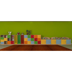 Szafka przedszkolna ze schowkami Primo 163