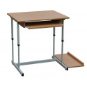 Biurko  komputerowe  1-os. Robert z ruchomą półką z rury owalnej z reg. 3-7 