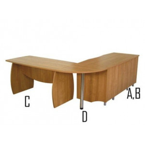 Łącznik 1/4 koła z nogą D do biurek Zbyszek  Łącznik 1/4 koła z nogą D do biurek Zbyszek