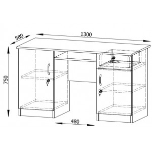 Biurko dwuszafkowe Kasia 21