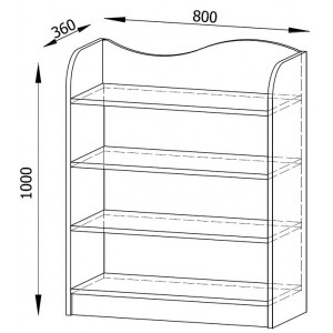 Regał niski KASIA 13px