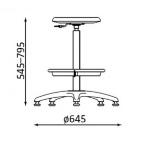 Krzesło GOLIAT PU ts12 + Ring Base Krzesło GOLIAT PU ts12 + Ring Base