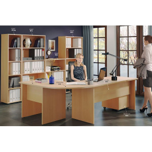 Biurko na nogach płytowych Bt7