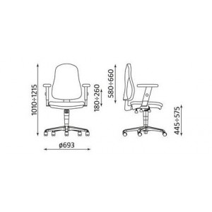 Krzesło OFFIX R15G-3 ts25 z mechanizmem Ibra