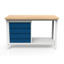 Stół 2-modułowy  + szafka WSZ-D + 1 półka W-P1