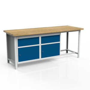 Stół 3-modułowy + szafka WSZ-B + 2 półki W-P2 Stół 3-modułowy + szafka WSZ-B + 2 półki W-P2