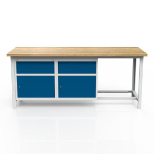 Stół 3-modułowy + szafka WSZ-B + 2 półki W-P2 Stół 3-modułowy + szafka WSZ-B + 2 półki W-P2