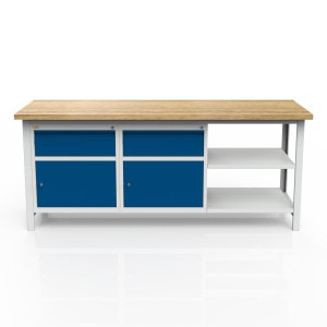 Stół 3-modułowy + szafka WSZ-B +  szafka WSZ-B + 1 półka W-P1 Stół 3-modułowy + szafka WSZ-B +  szafka WSZ-B + 1 półka W-P1
