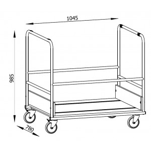 Wózek na stoły egzaminacyjne
