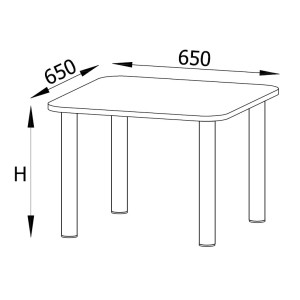 Stół PUCHATEK II blat kwadratowy regulowany nr 1-4