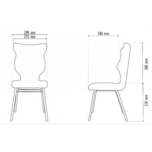 Krzesło szkolne Clasic - rozmiar 2 (108-121 cm) Krzesło szkolne Clasic - rozmiar 2 (108-121 cm)