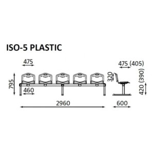 Ławka ISO-5 PLASTIC Ławka ISO-5 PLASTIC