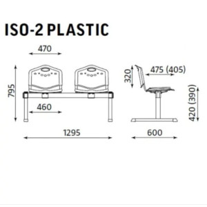 Ławka ISO-2 PLASTIC Ławka ISO-2 PLASTIC