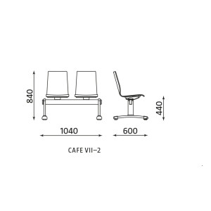 Ławka CAFE VII 2-osobowa