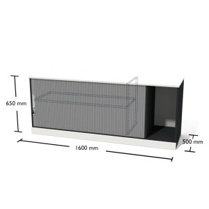 Pomocnik do biurek z żaluzją WGP3 (lewy)