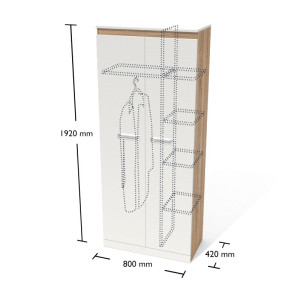 Regał zamknięty ubraniowo-aktowy WGR4