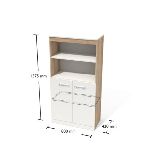 Regał średni półotwarty WGR7