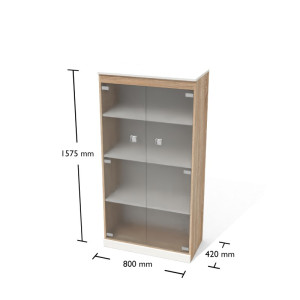 Regał średni przeszklony WGR9