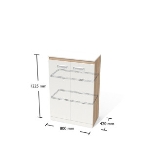 Regał niski zamknięty WGR13