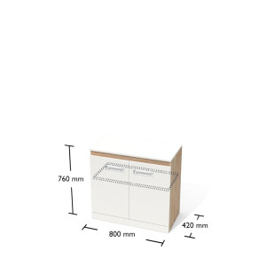 Regał niski zamknięty WGR17