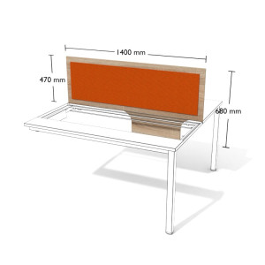 Przegroda nabiurkowa WGA/V13n