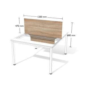 Przegroda nabiurkowa WGA/V12